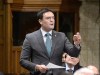New Democrat MP Alistair MacGregor says he has reviewed the major grocers' plans to stabilize prices and was unimpressed by what was in them. MacGregor rises during Question Period on Parliament Hill, in Ottawa on Friday, Feb. 17, 2017. THE CANADIAN PRESS/Justin Tang