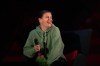 Canada's national women's soccer team captain Christine Sinclair laughs while speaking during a celebration for her retirement in Vancouver on Wednesday, Dec. 6, 2023. THE CANADIAN PRESS/Ethan Cairns