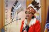 MIKE DEAL / WINNIPEG FREE PRESS
                                &ldquo;Finally, our voices are being heard,&rdquo; Assembly of Manitoba Chiefs Grand Chief Cathy Merrick said Thursday.