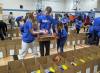 About 200 hampers were filled with food and delivered to families across Winnipeg. (Chris Kitching / Winnipeg Free Press)