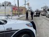 RUTH BONNEVILLE / WINNIPEG FREE PRESS
Police investigate a fatal stabbing at Watt Street and Talbot Avenue Wednesday morning.