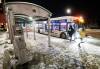 JOHN WOODS / WINNIPEG FREE PRESS A bus stops at a stop on Portage Avenue at Burnell in Winnipeg Monday, December 18, 2023. Reporter: ?