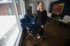 JOHN WOODS / WINNIPEG FREE PRESS Cynthia Carr is photographed with her walker and cane in her home in Winnipeg Monday, January 16, 2024. Carr had a hip replaced on December 28/23 after a year of unrelenting pain. Reporter: ?