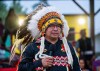 Chief Wally Burns of James Smith Cree Nation speaks during a powwow at James Smith Cree Nation, Sask., on Friday, Sept. 1, 2023. A coroner’s inquest into the mass stabbing on a Saskatchewan First Nation is set to begin in Melfort on Monday. THE CANADIAN PRESS/Heywood Yu