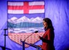 Alberta Premier Danielle Smith speaks to party faithful at the United Conservative Party annual general meeting in Calgary, Saturday, Nov. 4, 2023. Alberta Premier Danielle Smith has posted a video to X, the platform formerly known as Twitter, announcing several new policies and guidelines dealing with gender and sexuality. THE CANADIAN PRESS/Jeff McIntosh
