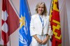 FILE - Celeste Saulo, of Argentina, poses after she was elected as Secretary-General of the World Meteorological Organization (WMO) in Geneva, Switzerland, June 1, 2023, during the U.N. climate and weather agency's congress in Geneva. (Martial Trezzini/Keystone via AP, File)