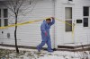A forensic investigator is on the scene of an ongoing investigation regarding five deaths in southern Manitoba, in Carman, Man., Monday, Feb. 12, 2024. A mother, her three young children, including a two-month-old daughter, and a teenage family member killed in Manitoba are being remembered as beautiful souls. THE&nbsp;CANADIAN PRESS/David Lipnowski