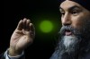 NDP Leader Jagmeet Singh holds a press conference on Parliament Hill in Ottawa on Tuesday, Feb. 13, 2024. Singh is publicly contemplating what it would mean for his party if the supply-and-confidence deal that ties his party to the minority Liberal government should end prematurely amid an ongoing stalemate over pharmacare. THE CANADIAN PRESS/Sean Kilpatrick