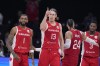 Canada's Kelly Olynyk (13) gestures during the Basketball World Cup bronze medal game between the United States and Canada in Manila, Philippines, Sunday, Sept. 10, 2023.&nbsp;The Canadian men's basketball team qualified for the 2024 Olympic Games led by a clutch of homegrown NBA stars.But that success could be short-lived, with the Canadian Olympic and Paralympic Committee, along with national sports organizations like Canada Basketball, speaking out about federal funding shortfalls that could impact which athletes attend future games.&nbsp; THE CANADIAN PRESS/AP/Michael Conroy
