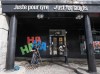 The company that runs the Just for Laughs comedy festival says the Toronto event will not go ahead as planned this year.&nbsp;A news crew shoots a report in front of the Just for Laughs theatre in Montreal on Tuesday, March 5, 2024. THE CANADIAN PRESS/Ryan Remiorz