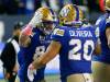 John Woods / THE CANADIAN PRESS files
                                Much to the relief of the Blue Bombers faithful, Dalton Schoen (left) and Brady Oliveira will be back in Blue and Gold for the 2024 CFL season.