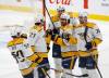 John Woods / THE CANADIAN PRESS
                                Nashville Predators celebrate Kiefer Sherwood&rsquo;s goal against the Winnipeg Jets during the first period in Winnipeg on Wednesday.