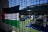 People take over a field with tents during a student encampment for Palestine at the University of British Columbia campus in Vancouver, Monday, April. 29, 2024. THE CANADIAN PRESS/Ethan Cairns