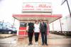 MIKAELA MACKENZIE / FREE PRESS
                                Mrs. Mikes operators Christina (from left), Cathy, and Yvonne Mikos in front of the newly re-opened burger joint in St. Boniface on Thursday.