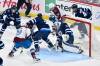 Fred Greenslade / The Canadian Press
                                Jets goaltender Connor Hellebuyck makes a save on Colorado&rsquo;s Ross Colton on Tuesday during first-period action.