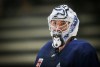 JOHN WOODS / WINNIPEG FREE PRESS
Winnipeg Jets goaltender Connor Hellebuyck (37) at practice in Winnipeg on Monday, October 9, 2023.