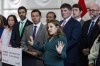 Deputy Prime Minister Chrystia Freeland speaks during a press conference announcing new measures the government is taking to combat auto theft in the Canada, in Brampton, Ont., Monday, May 20, 2024. THE CANADIAN PRESS/Cole Burston