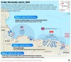 The map above illustrates the D-Day invasion on June 6, 1944. On June 6, 2024, the D-Day invasion by Allied forces that helped defeat the Nazis and liberate Europe from totalitarianism will mark its 80th anniversary. (AP Digital Embed)