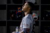 Detroit Tigers' Justyn-Henry Malloy stands in the dugout after striking out during the fourth inning of the team's baseball game against the Texas Rangers, Tuesday, June 4, 2024, in Arlington, Texas. (AP Photo/Gareth Patterson)