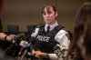 Assistant Commissioner and Commanding Officer for Saskatchewan's RCMP, Rhonda Blackmore, speaks to media in Saskatoon, Thursday, February 29, 2024. THE CANADIAN PRESS/Liam Richards