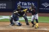Minnesota Twins' Carlos Santana hits a home run against the New York Yankees during the sixth inning of a baseball game Wednesday, June 5, 2024, in New York. (AP Photo/Frank Franklin II)