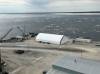 SUPPLIED From Artic Gateway news release An aerial view of the fully enclosed Zinc concentrate storage warehouse at the Hudson Bay Port.
