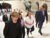 MLA-elect Carla Compton walks alongside Premier Wab Kinew and members of the NDP caucus at the Manitoba legislature in Winnipeg, Wednesday June 19, 2024. THE CANADIAN PRESS/David Lipnowski