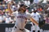 Houston Astros pitcher Spencer Arrighetti throws against the Chicago White Sox during the first inning of a baseball game in Chicago, Thursday, June 20, 2024. (AP Photo/Nam Y. Huh)
