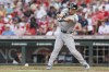 Boston Red Sox's Masataka Yoshida grounds out to Cincinnati Reds shortstop Elly De La Cruz during the second inning of a baseball game Friday, June 21, 2024, in Cincinnati. (AP Photo/Jay LaPrete)