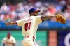 Philadelphia Phillies' Cristopher Sánchez throws during the first inning of a baseball game against the Arizona Diamondbacks, Sunday, June 23, 2024, in Philadelphia. (AP Photo/Derik Hamilton)