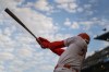 San Francisco Giants' Matt Chapman swings in the on-deck circle during the fourth inning of the team's baseball game against the Chicago Cubs in San Francisco, Tuesday, June 25, 2024. (AP Photo/Nic Coury)