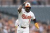 Baltimore Orioles' Jorge Mateo heads home to score on a hit by Gunnar Henderson against the Cleveland Guardians during the second inning of a baseball game Wednesday, June 26, 2024, in Baltimore. (AP Photo/Stephanie Scarbrough)