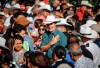 Prime Minister Justin Trudeau's summer campaign circuit will not include a stop at the Calgary Stampede. Trudeau attends a Stampede pancake breakfast in Calgary, Saturday, July 8, 2023. THE CANADIAN PRESS/Jeff McIntosh