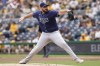 Tampa Bay Rays starting pitcher Aaron Civale delivers during the first inning of a baseball game against the Pittsburgh Pirates, Sunday, June 23, 2024, in Pittsburgh. (AP Photo/Matt Freed)