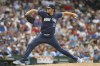 Chicago Cubs' Justin Steele delivers a pitch during the ninth inning of a baseball game against the Los Angeles Angels, Friday, July 5, 2024, in Chicago. (AP Photo/Melissa Tamez)