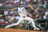 Atlanta Braves starting pitcher Spencer Schwellenbach delivers in the first inning of a baseball game against the Philadelphia Phillies, Saturday, July 6, 2024, in Atlanta. (AP Photo/Brett Davis)