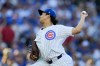 Chicago Cubs starting pitcher Shota Imanaga throws against the Philadelphia Phillies during the first inning of a baseball game, Wednesday, July 3, 2024, in Chicago. (AP Photo/Erin Hooley)