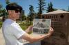 BROOK JONES / FREE PRESS Winnipeg resident Jonathan Williams holds a copy of the Free Press following the ceremony. His grandfather Allan Williams was an infrantry soldier with the Royal Winnipeg Rifles during the Commonwealth invasion of Normandy, France on D-Day June 6, 1944 and is featured (wearing helmet with vegetation camouflage on it) on the front page of section 49.8 of the Free Press Saturday, June 1, 2024.