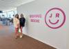 SUPPLIED Jenna Hutchinson, left, and twin sister Ashley Kosowan stand outside their newest Jenna Rae Cakes location, which is set to open in July at the James Richardson International Airport.