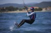 FILE - United States Olympic sailing team member Daniela Moroz kiteboards during a training session in Hyeres, southern France, April 29, 2024. Turns out Olympians and Paralympians are just like us: They watch the Summer Games or Winter Games on TV and think about which sports they would love to try. The difference, of course, is that the folks heading to Paris in July and August, already have a sport — and already are quite good at it. (AP Photo/Daniel Cole, File)