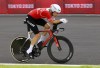 FILE - Marlen Reusser, of Switzerland, competes during the women's cycling individual time trial at the 2020 Summer Olympics, Wednesday, July 28, 2021, in Oyama, Japan. Olympic mountain bike champion Jolanda Neff and Marlen Reusser, the reigning Olympic time trial silver medalist, withdrew from the Paris Games in a double blow to the hopes of the Swiss cycling team. The Swiss Cycling Federation announced Monday, July 15, 2024, the two riders would not compete at the Summer Games, which begin in just over a week.(Tim de Waele/Pool Photo via AP, File)