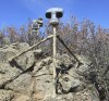 This image provided by Emily Taylor shows the weather station and camera setup, which are part of the Cal Poly research and community service initiative, Project RattleCam, in northern Colorado, in May 2024. The camera is live streaming a 