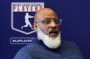 FILE - Major League Baseball Players Association Executive Director Tony Clark answers a question during a news conference in New York on March 11, 2022. Clark vowed to keep the union's deliberations internal following a failed attempt in March 2024 to remove his chief labor negotiator. Harry Marino, a former union lawyer who helped organize minor leaguers, was rebuffed when he attempted to get the union's executive board to oust deputy executive director Bruce Meyer, who led talks for the 2022 collective bargaining agreement. (AP Photo/Richard Drew, File)
