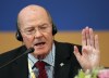 FILE - Senior International Olympic Committee member Kevan Gosper speaks at a news conference in Beijing, April 10, 2008. (AP Photo/Greg Baker, File)