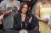 Vice-President Kamala Harris speaks from the South Lawn of the White House in Washington, Monday, July 22, 2024, during an event with NCAA college athletes. This is her first public appearance since President Joe Biden endorsed her to be the next presidential nominee of the Democratic Party. THE CANADIAN PRESS/AP, Alex Brandon
