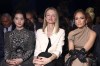 Jisoo, from left, Delphine Arnault, and Jennifer Lopez attend the Dior Haute Couture Fall-Winter 2024-2025 collection presented Monday, June 24, 2024 in Paris. (Photo by Vianney Le Caer/Invision/AP)
