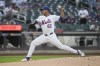 New York Mets' Jose Quintana pitches during the first inning of a baseball game against the Minnesota Twins, Monday, July 29, 2024, in New York. (AP Photo/Pamela Smith)