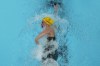 Mollie O'Callaghan of Australia, competes in the women's 200-meter freestyle final at the 2024 Summer Olympics, Monday, July 29, 2024, in Nanterre, France. O'Callaghan won gold. (AP Photo/David J. Phillip)