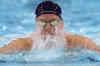 Leon Marchand, of France, competes in the men's 200-meter breaststroke final at the 2024 Summer Olympics, Wednesday, July 31, 2024, in Nanterre, France. (AP Photo/Matthias Schrader)