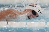 Katie Ledecky, of the United States, competes in the women's 800-meter freestyle heat at the 2024 Summer Olympics, Friday, Aug. 2, 2024, in Nanterre, France. (AP Photo/Natacha Pisarenko)